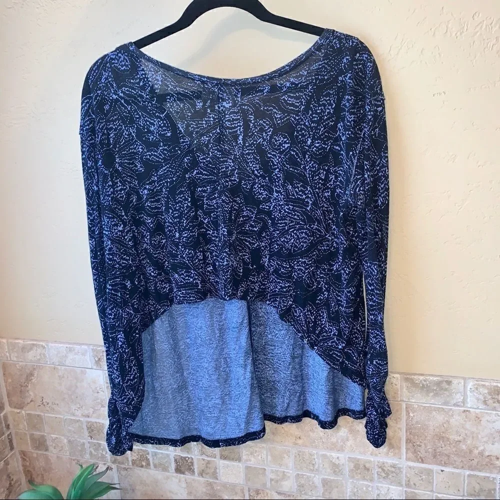 Free People Black Sahara Swing Top Shirt Small